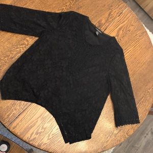Black Crochet Lace Size L Top Lauren Michelle